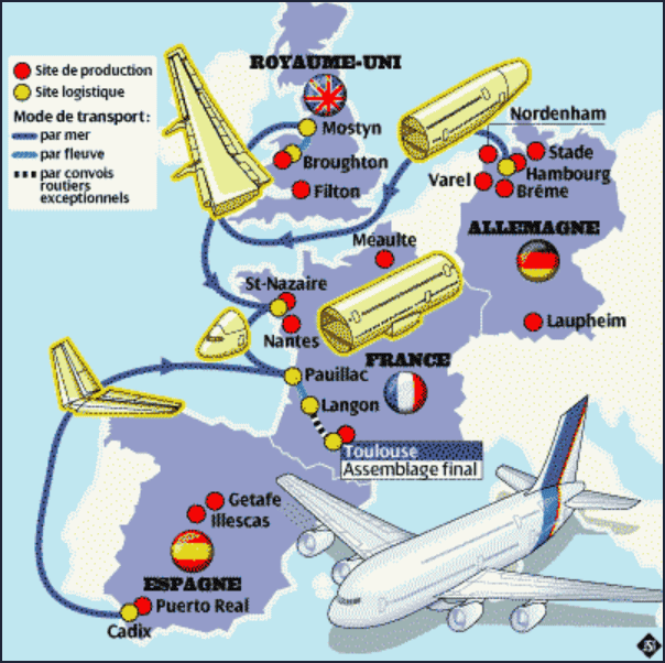 Combien De Place Dans Un A380 Airbus A380 : principales usines